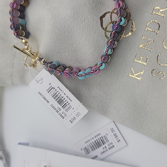 NWT KENDRA SCOTT BREE BEADED STATEMENT EARRINGS & BRACELET SET - Picture 8 of 9